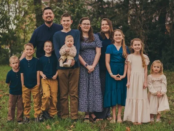 Pastor Nathan Richardson with his wife Jill and their children